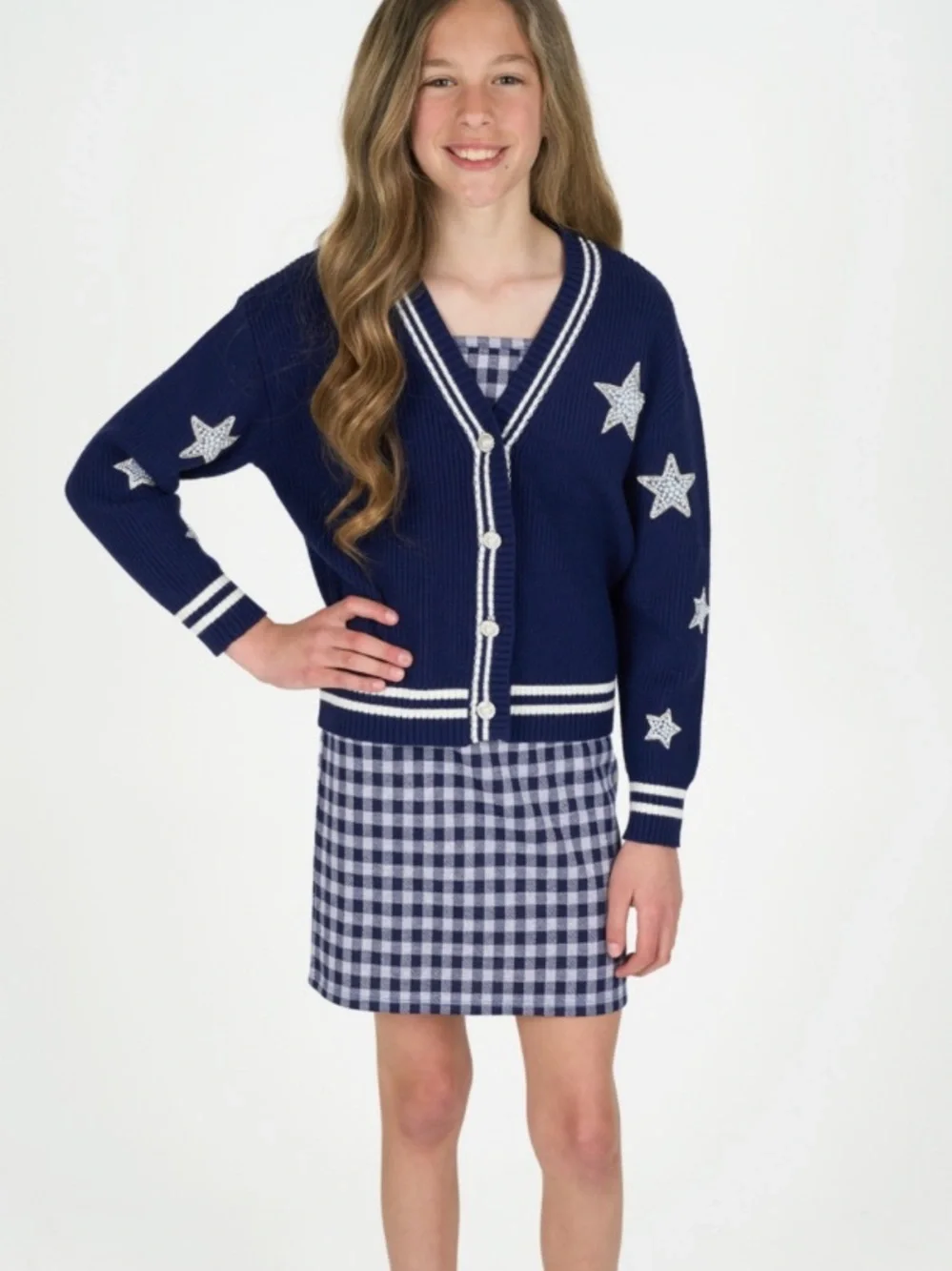 Rare editions navy and star sweater